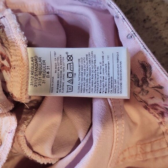 GAP x LoveShackFancy Pink Ruffled Jean Mini Skirt  SZ 12 NWT - Picture 10 of 10